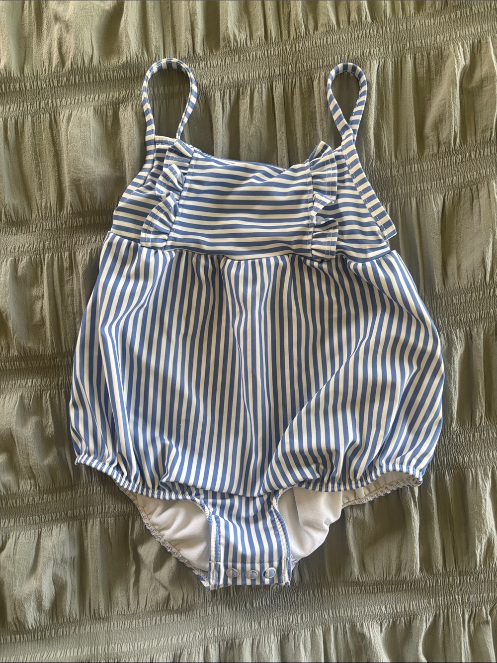 Carter’s Blue & White Striped Baby Bubble Swimsuit Size 24 months